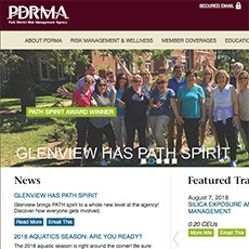 PDRMA Homepage Screen Shot